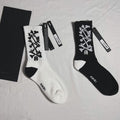 AMIRI Mid-Crew Socks - Black/White