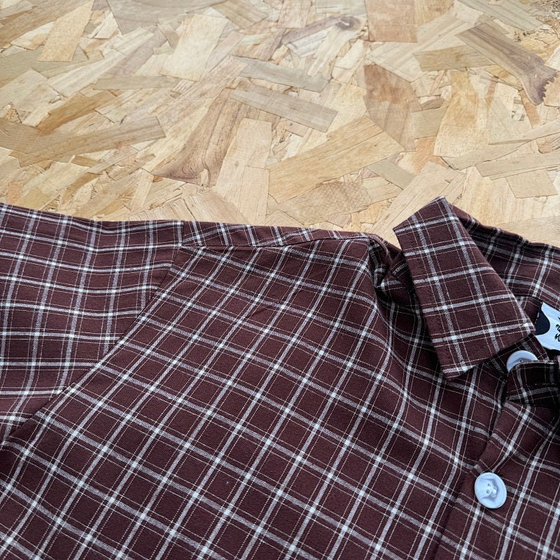 Mertra Plaid Shirt - Brown
