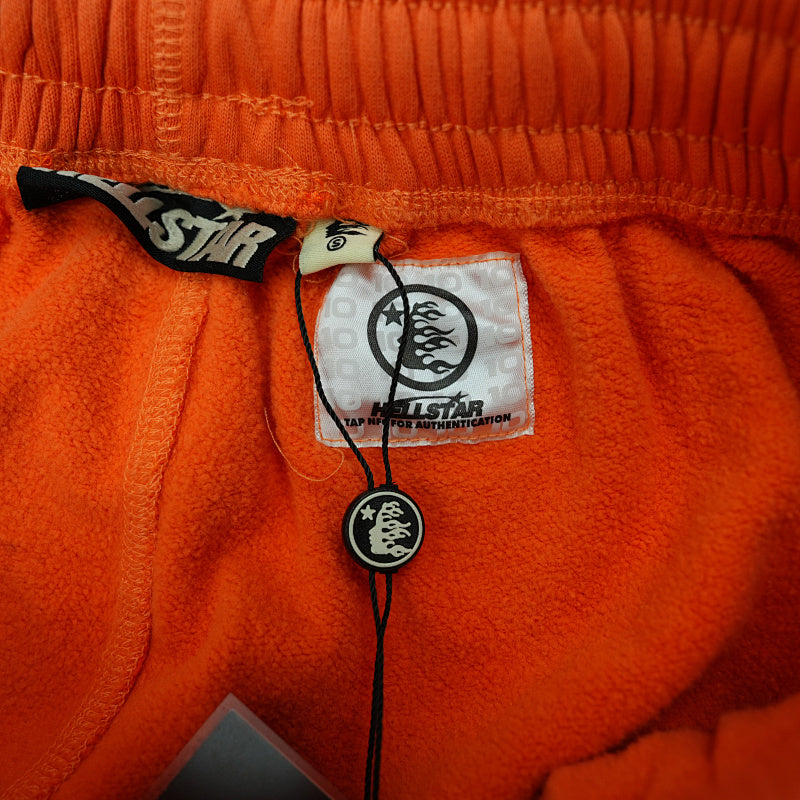 Hellstar Fire Orange Closed Elastic Bottom Sweatpants Orange Dye