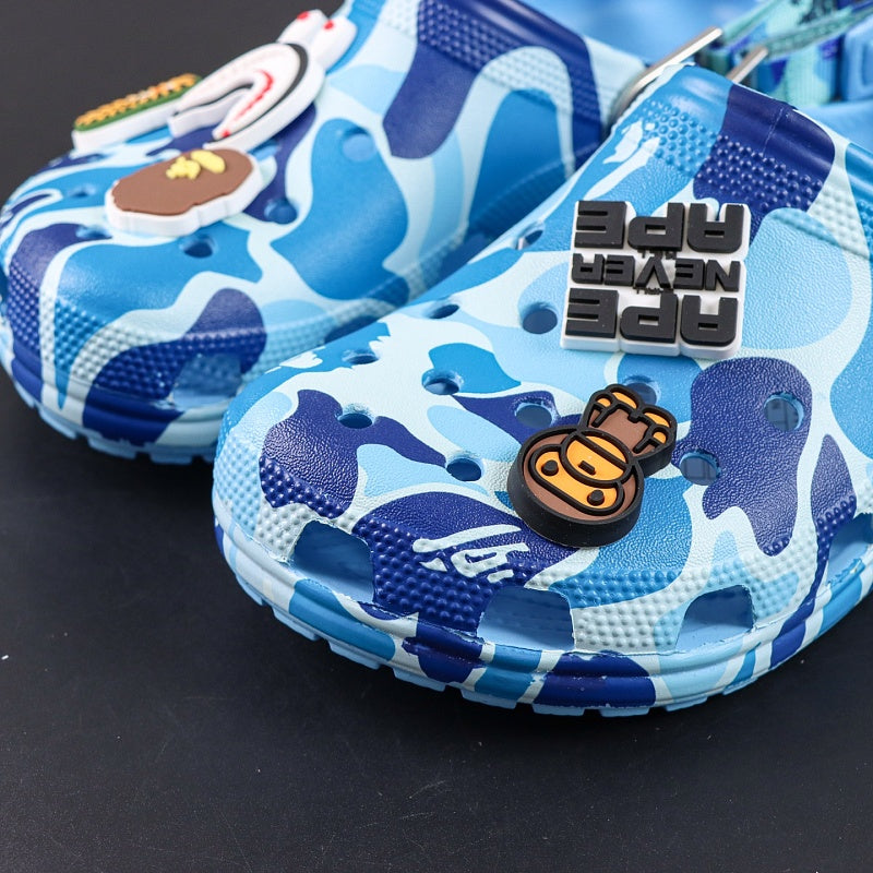 BAPE x Crocs Classic Clog - Blue ABC Camo