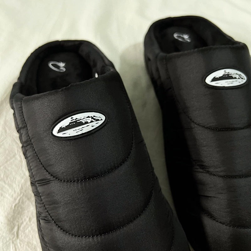 Quilted Slippers - Black