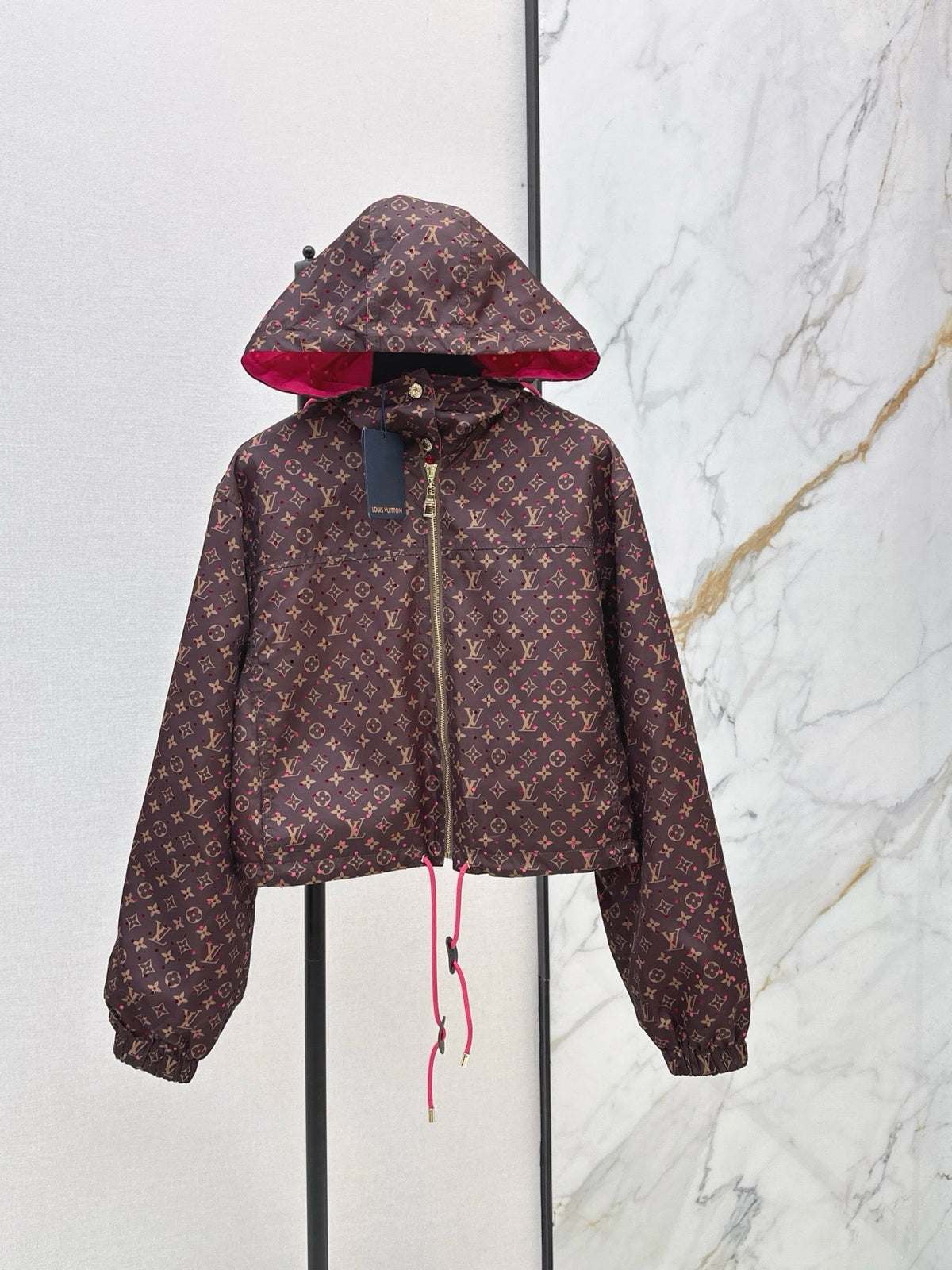 Monogram Hooded Windbreaker Jacket