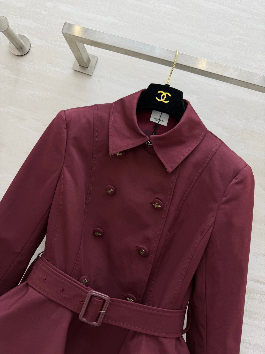 Short Peplum Trench Coat