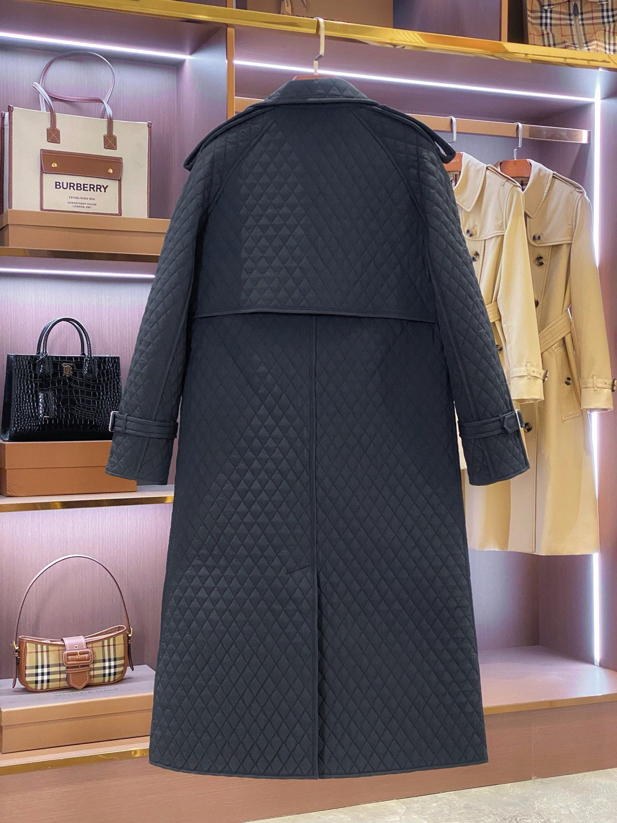 Quilted Trench Coat