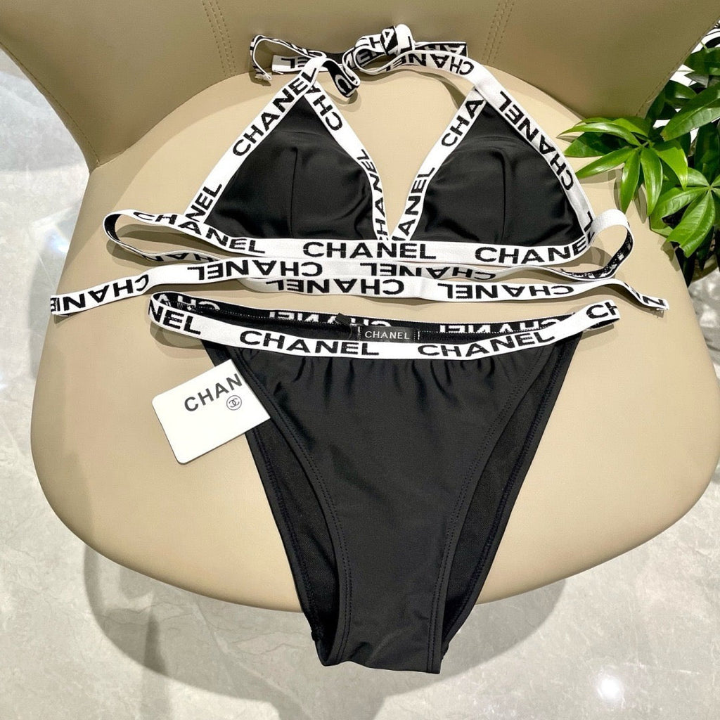 Logo Strap Triangle Bikini Set