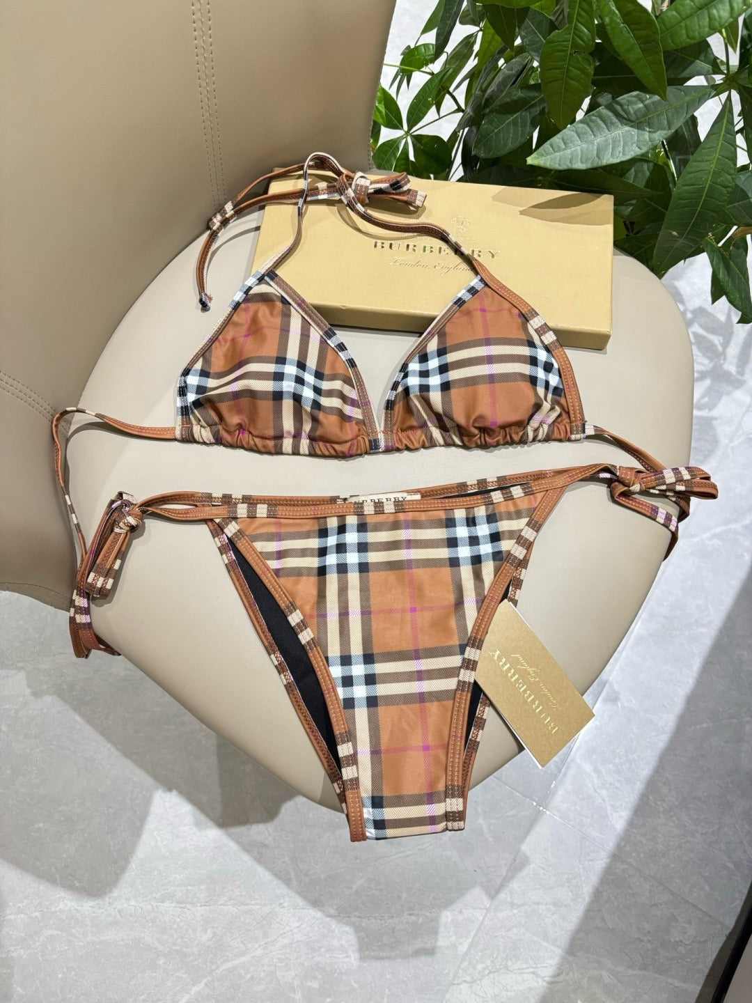 Vintage Check Bikini Set