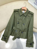 Tropical Gabardine Cropped Jacket