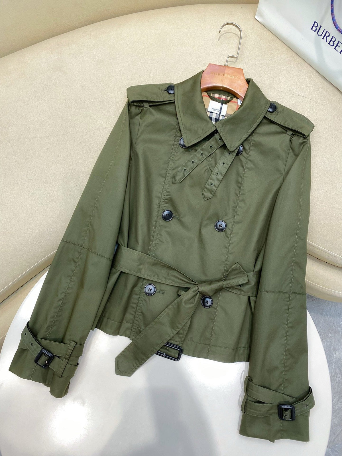 Tropical Gabardine Cropped Jacket