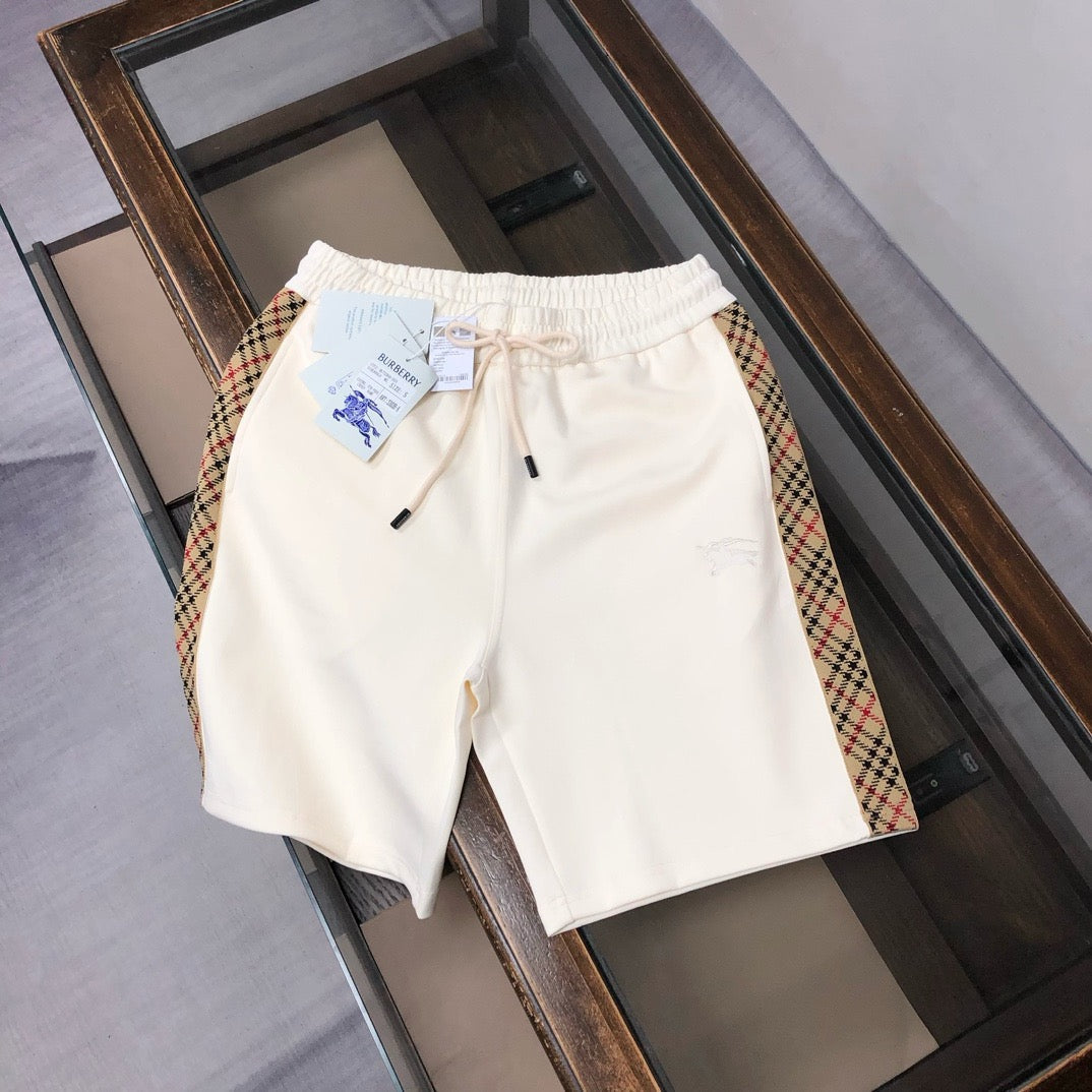 Check Side Stripe Drawstring Shorts
