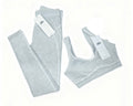 Alo Airlift Bra + High-Waist Legging Set - Light Grey