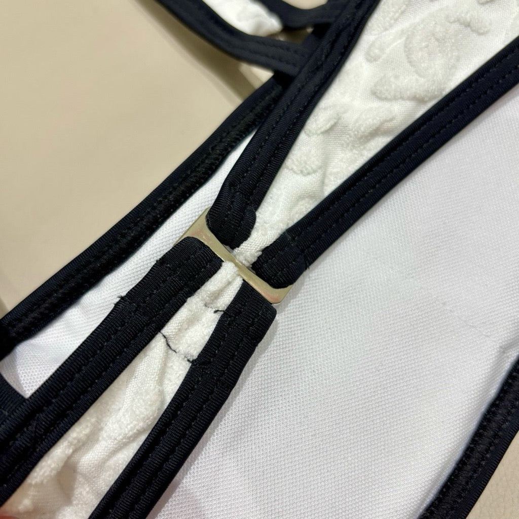 Contrast Trim Bikini Set