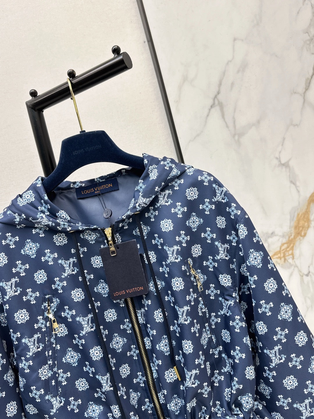 Monogram Hooded Windbreaker Jacket