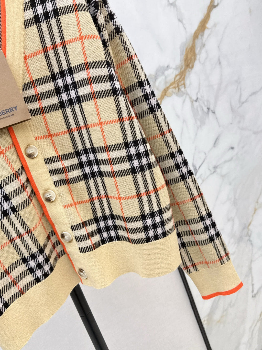 Vintage Check Jacquard Cardigan