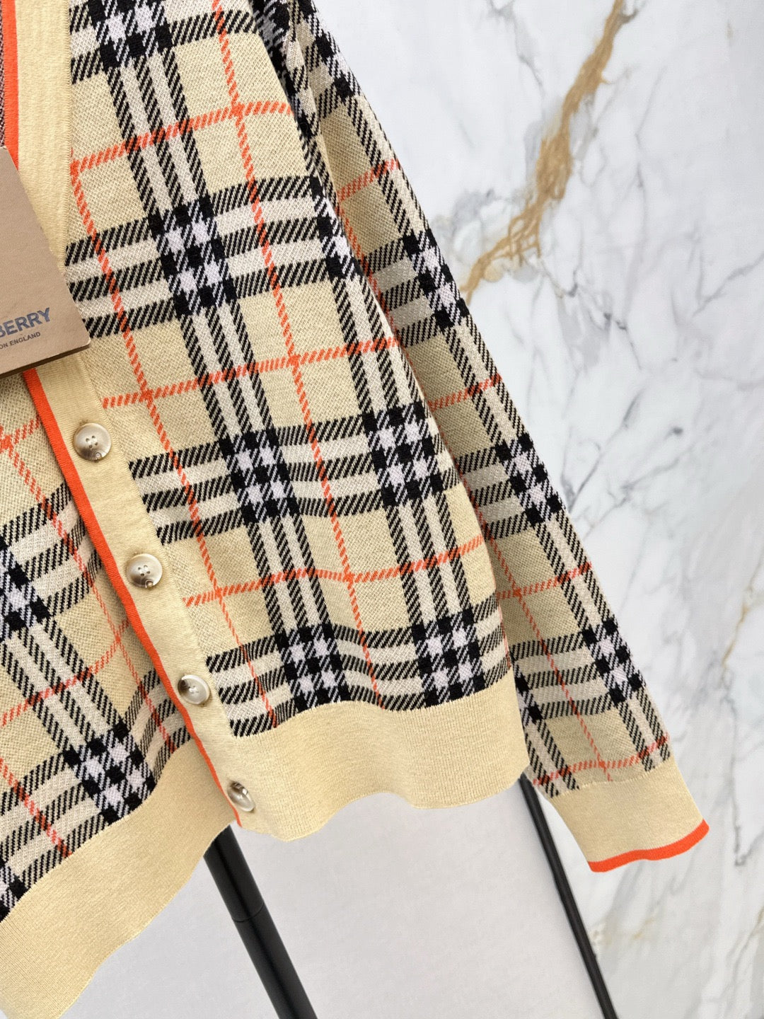 Vintage Check Jacquard Cardigan