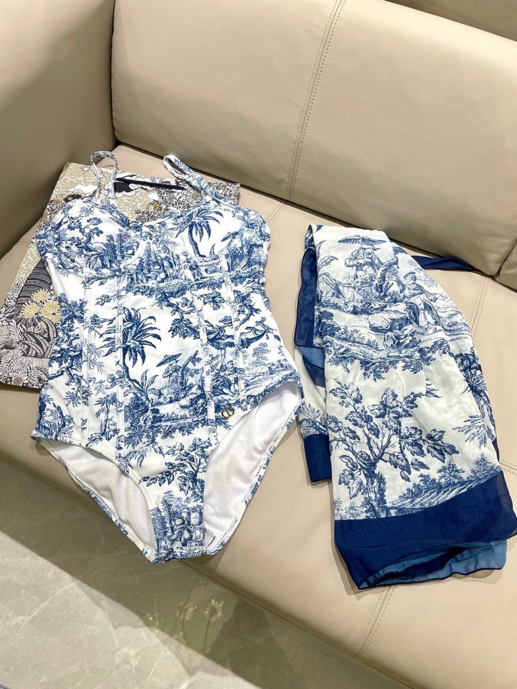 Toile de Jouy 2-Piece Swimsuit