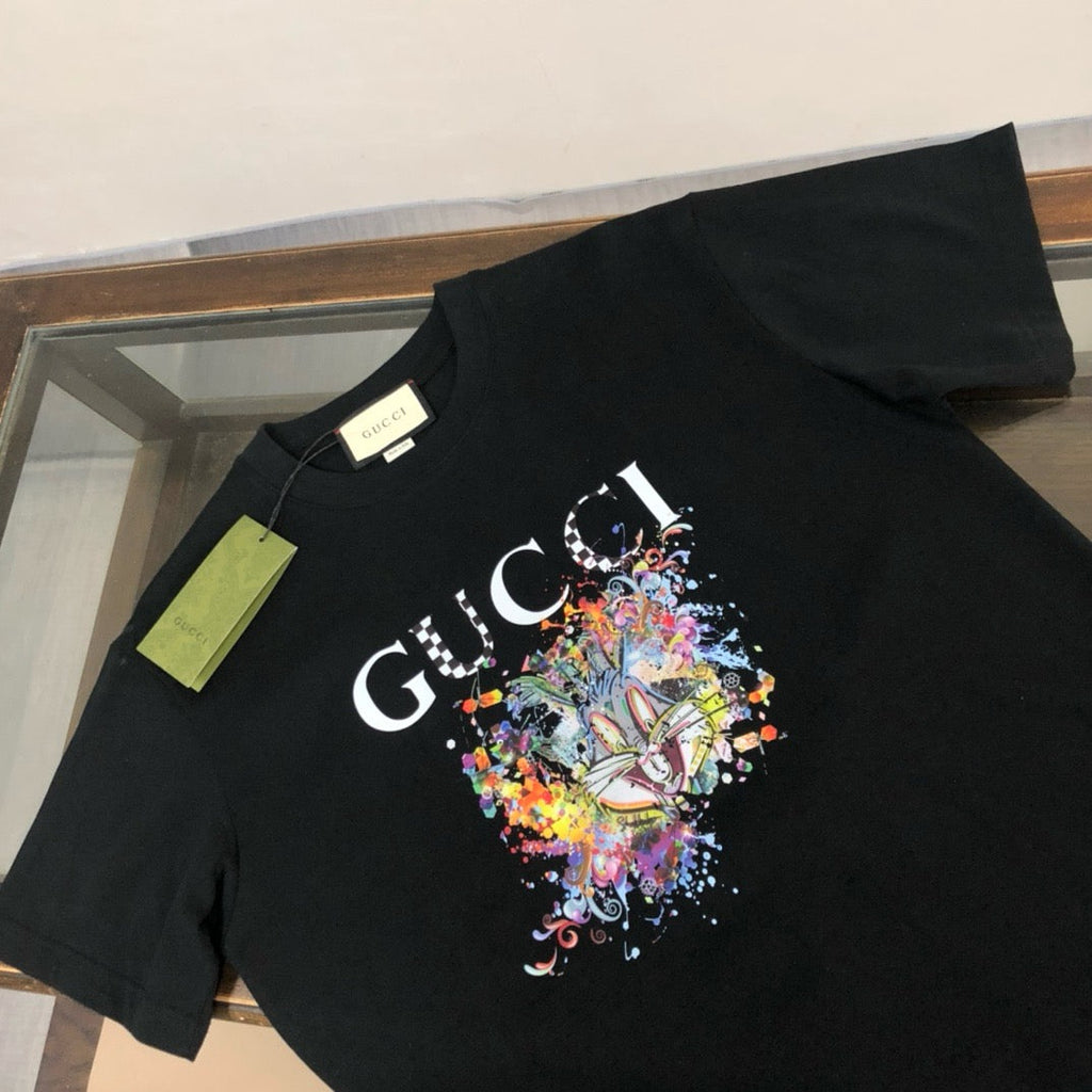 Abstract Bunny Graphic T-Shirt