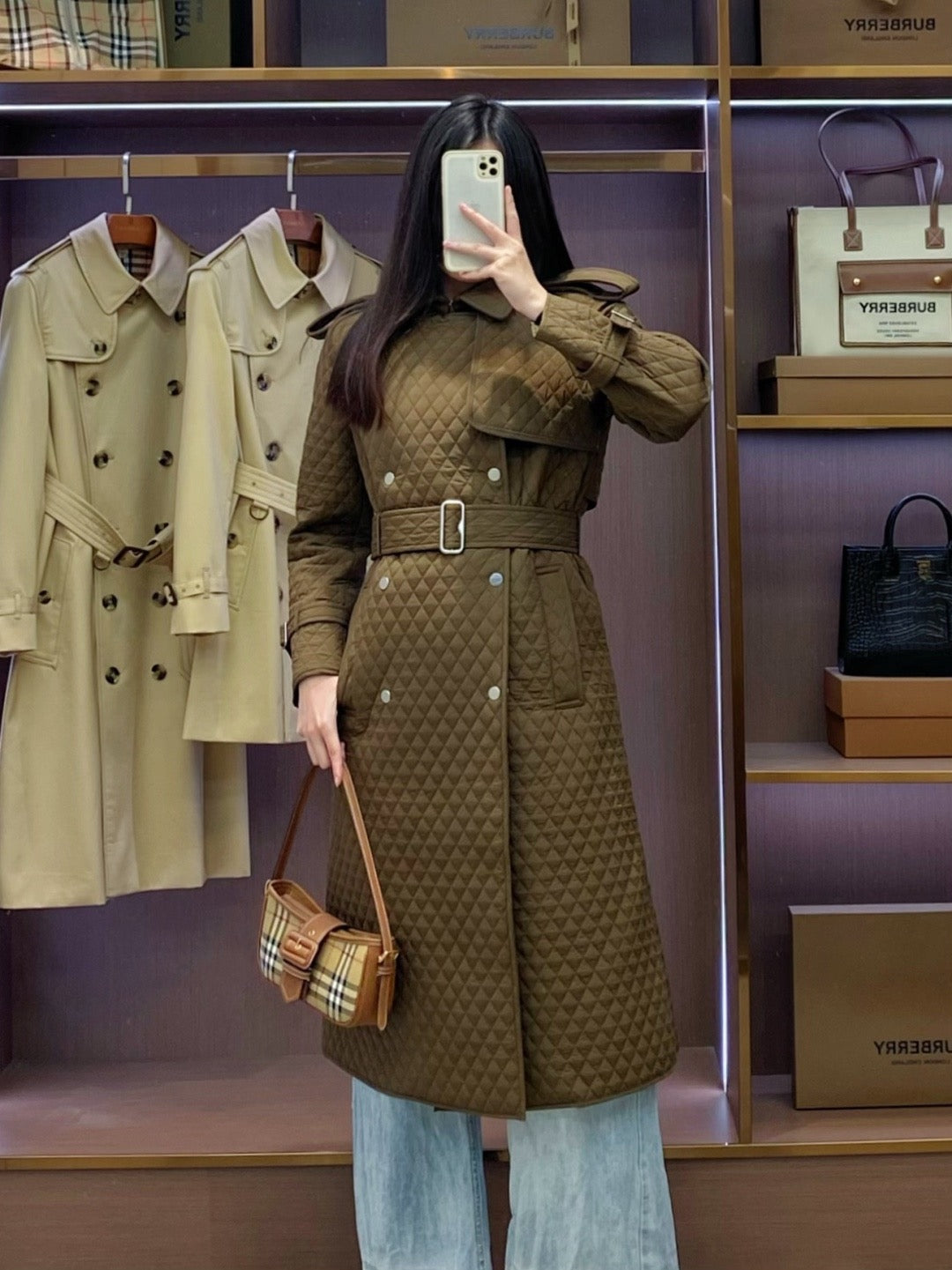 Quilted Trench Coat