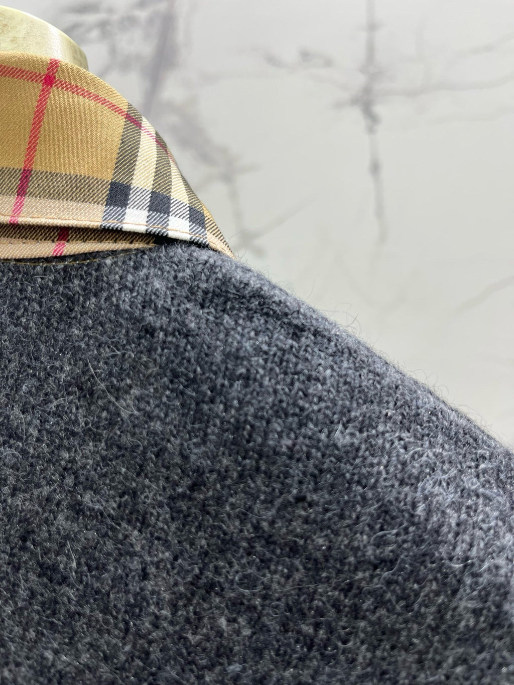 Vintage Check Collar Cardigan