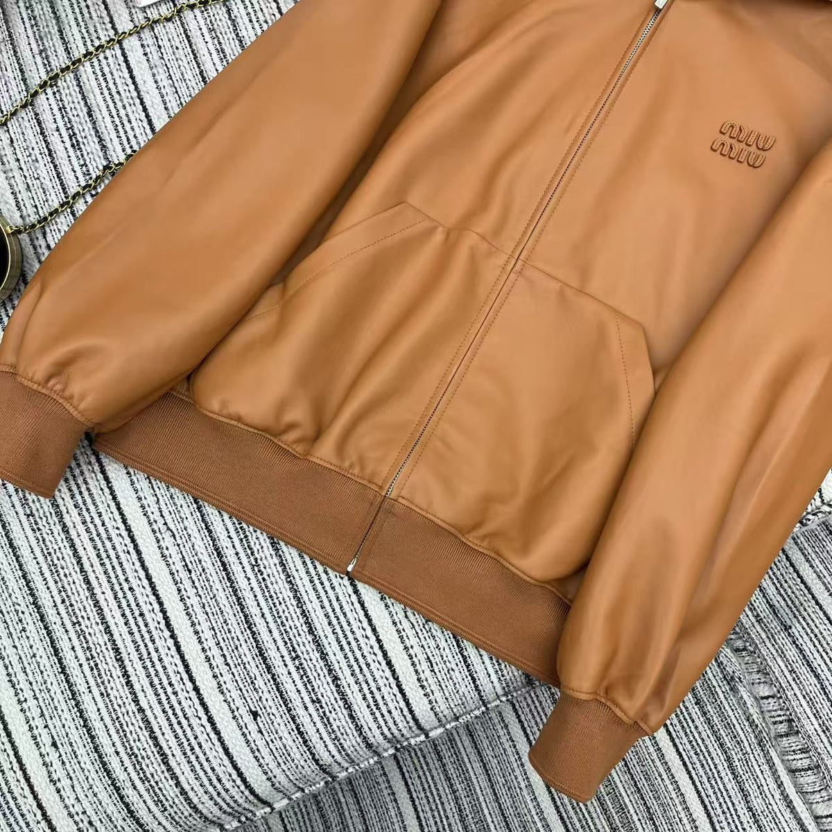 26S Nappa Leather Hoodie