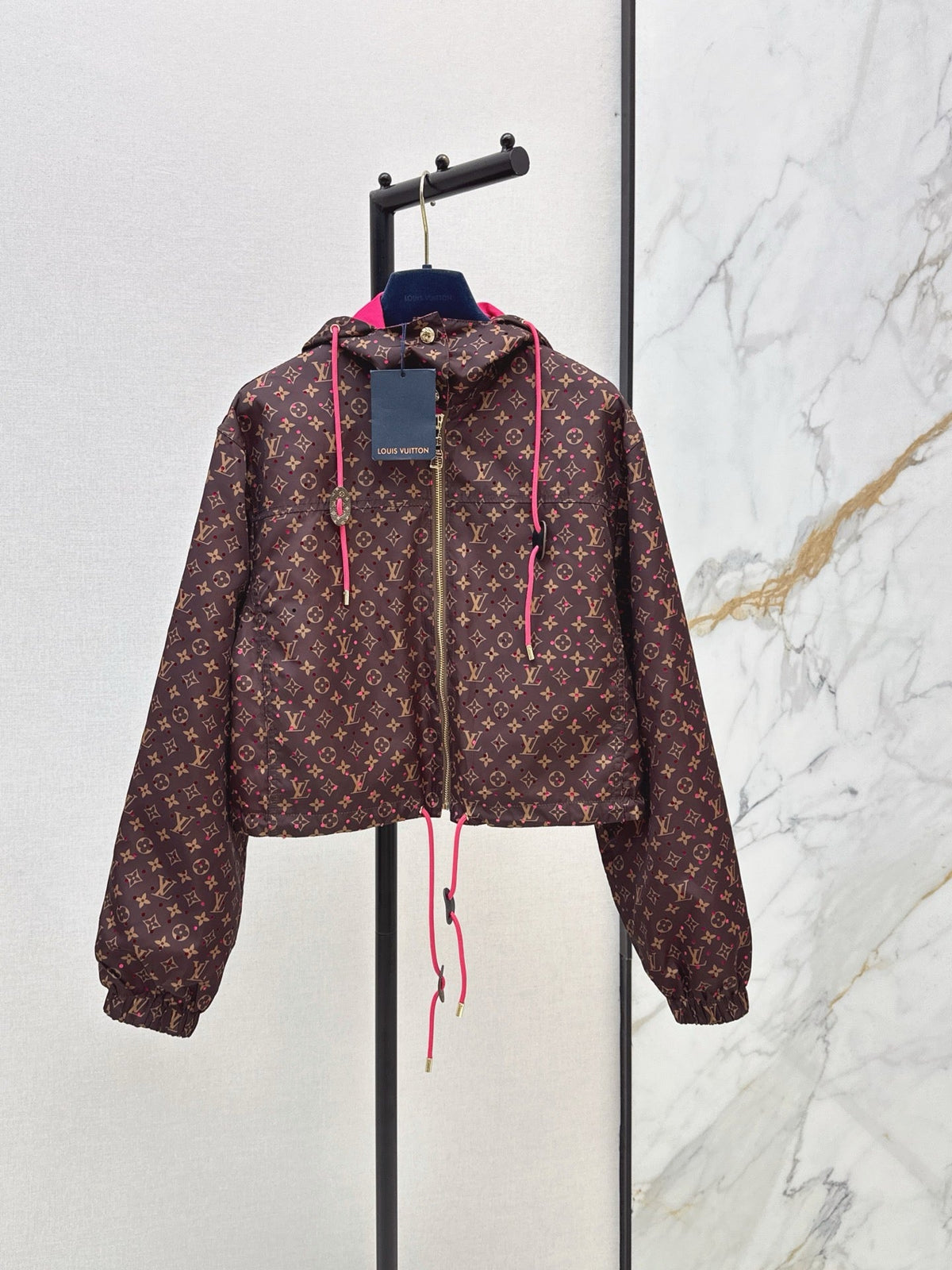 Monogram Hooded Windbreaker Jacket