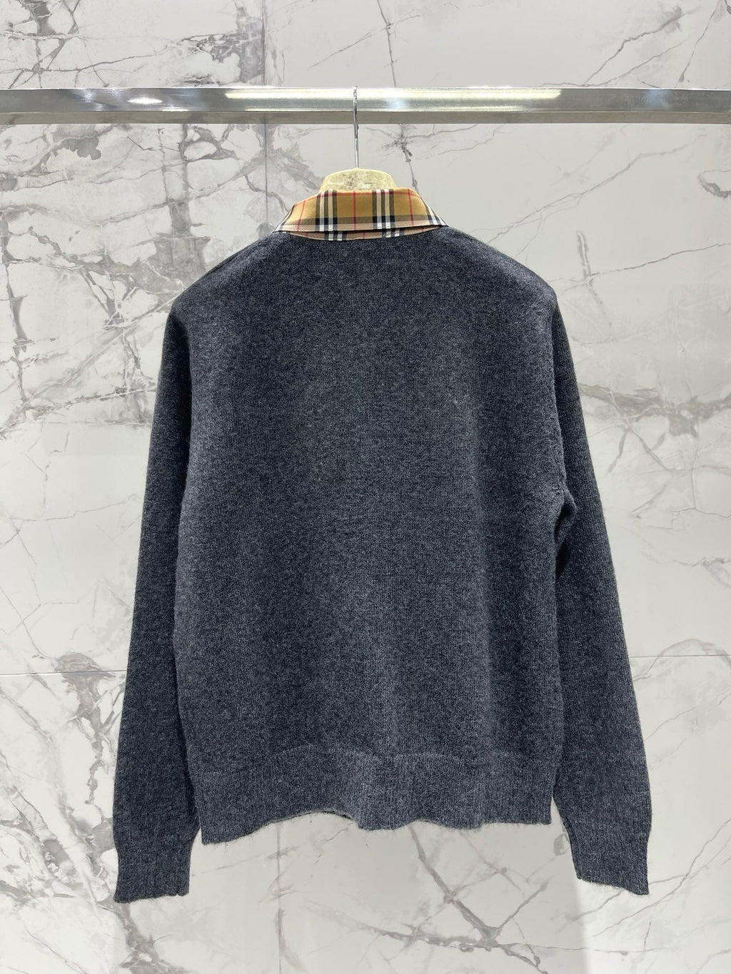 Vintage Check Collar Cardigan