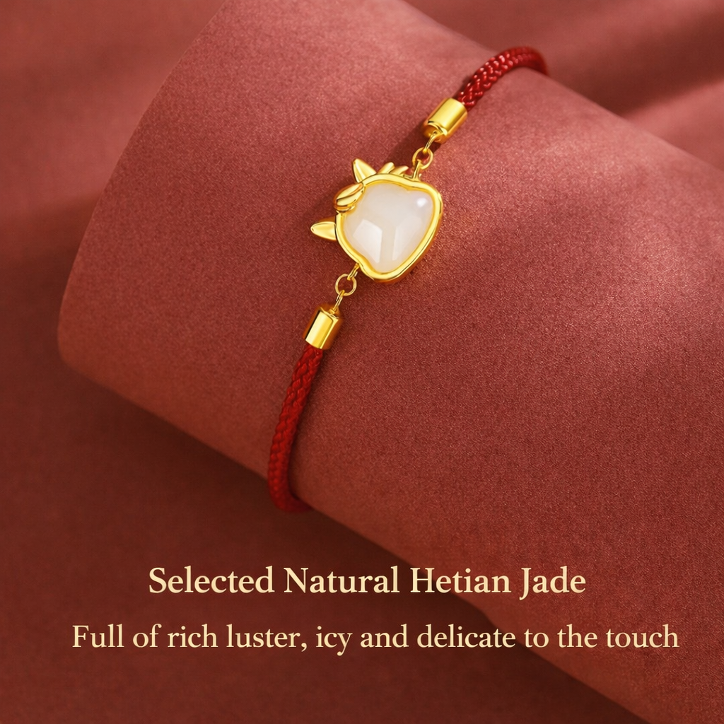 Joyful Promise ¨C Jade Horse Red Cord Bracelet