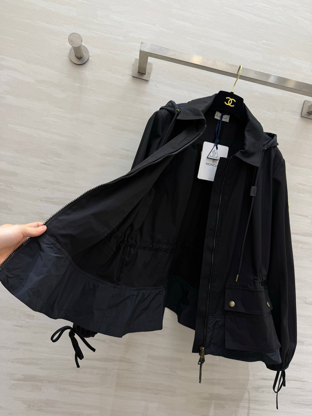 26S Adenium Hooded Gabardine Taffeta Jacket