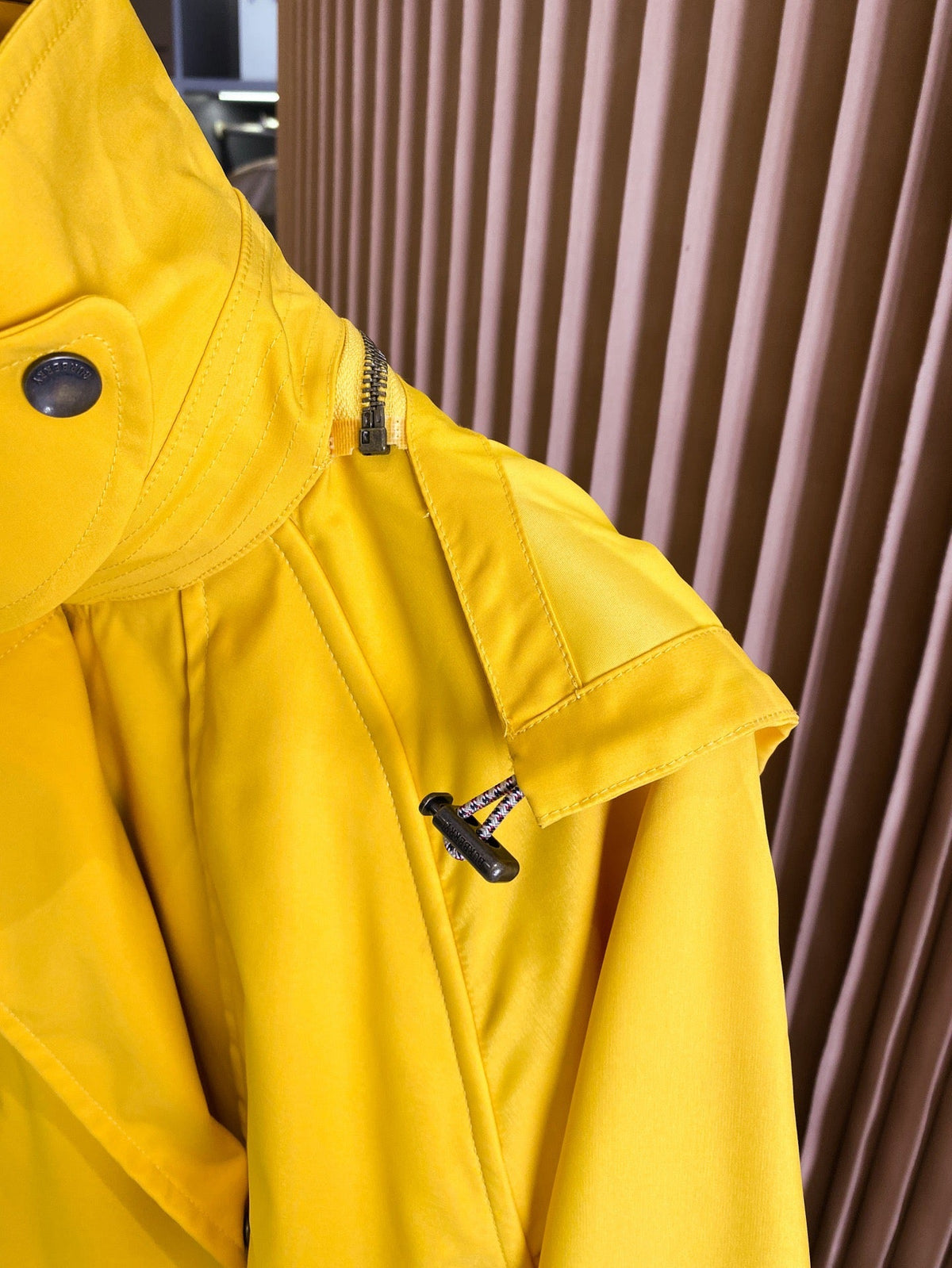 Drawstring Cropped Trench Jacket