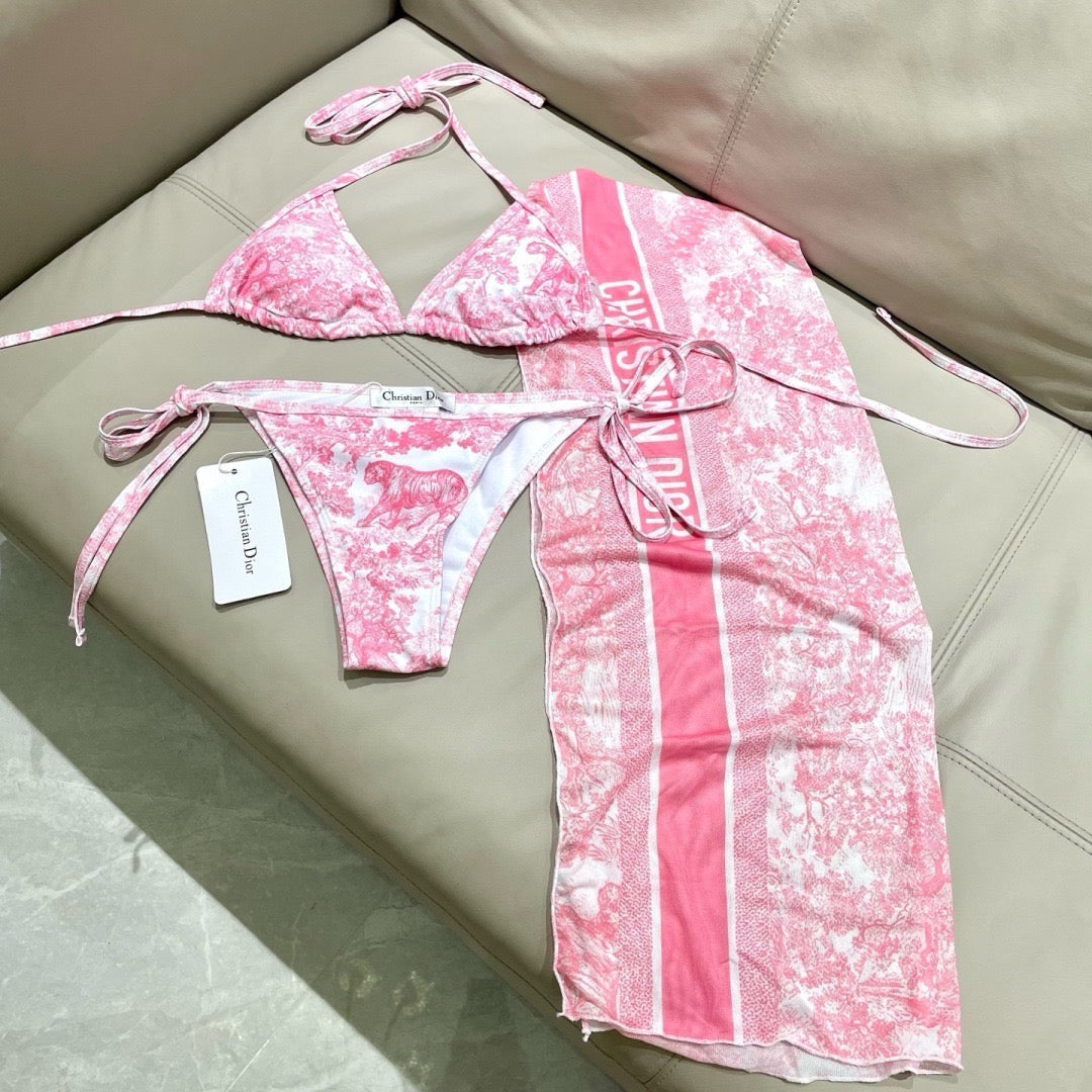 Oblique 3-Piece Bikini Set