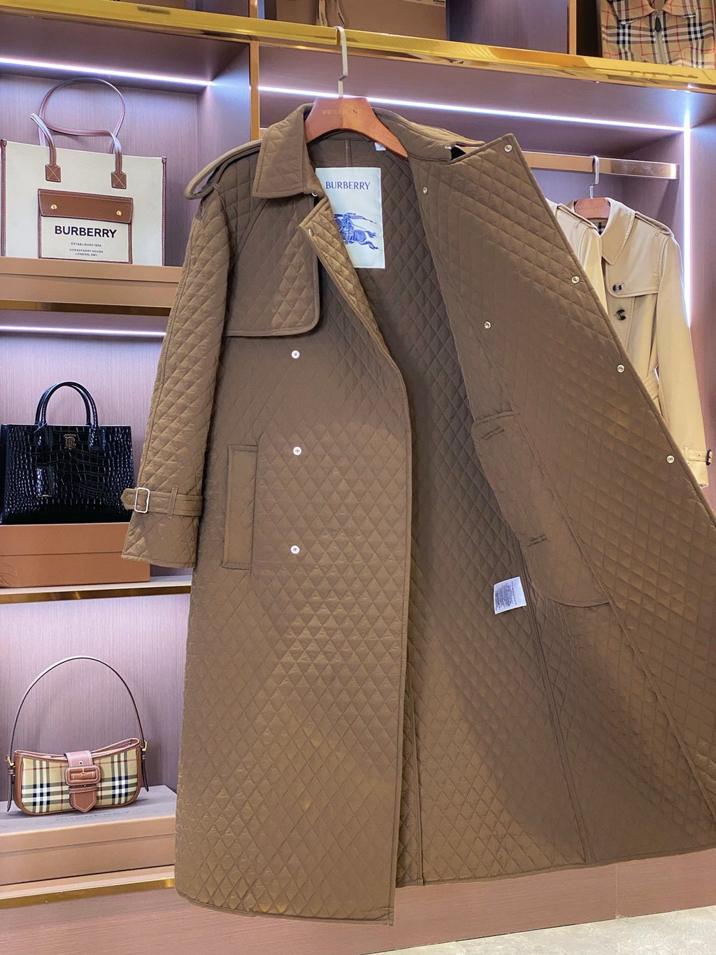 Quilted Trench Coat