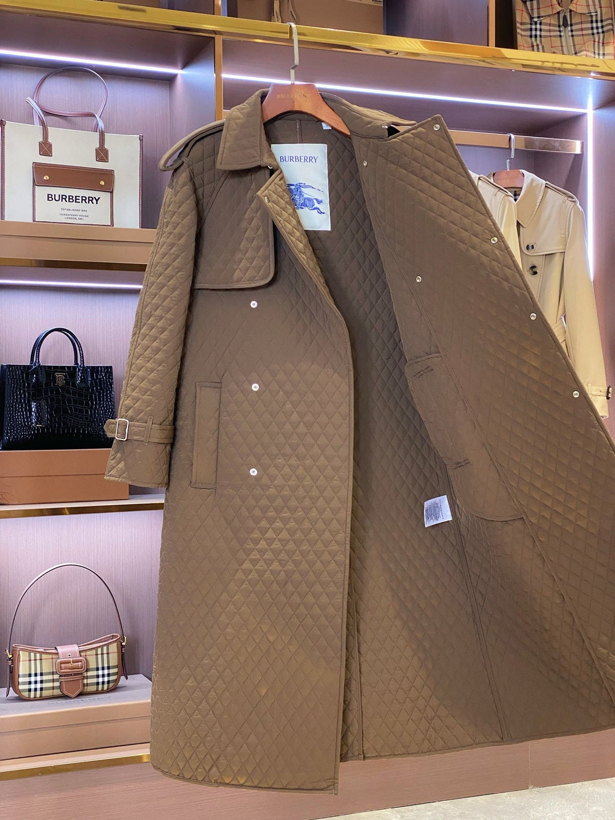 Quilted Trench Coat