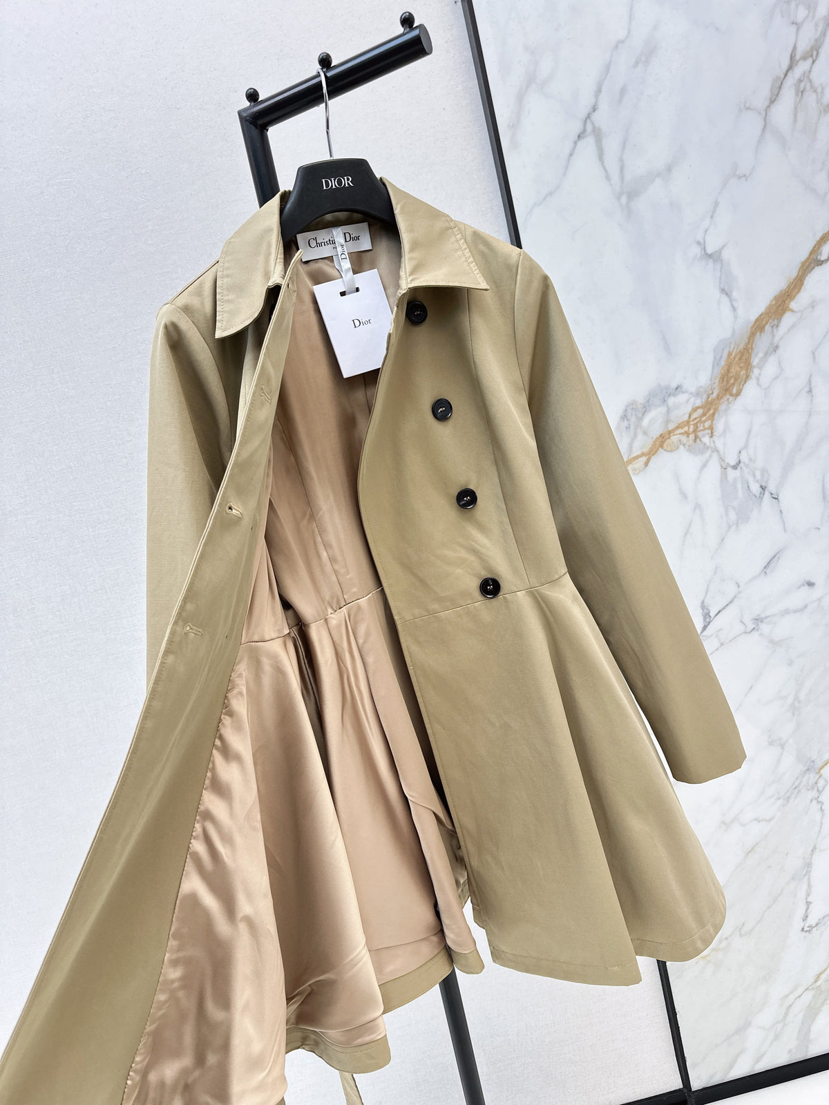 Mid-Length Belted Trench Coat