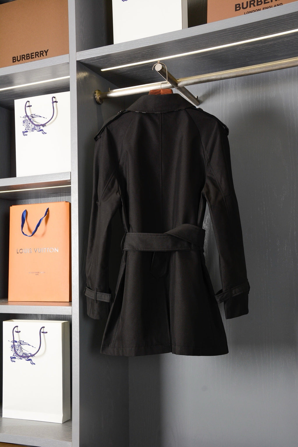 Check Trench Coat