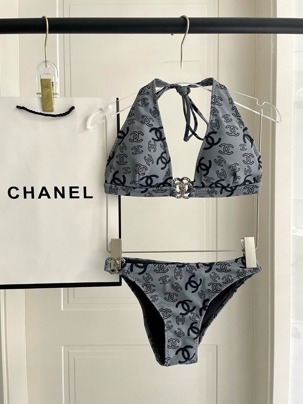 Logo Halter Bikini Set