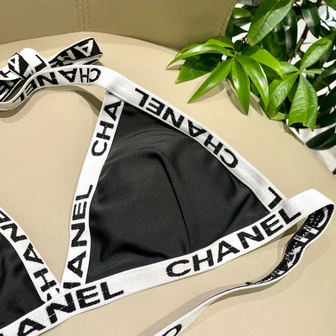 Logo Strap Triangle Bikini Set