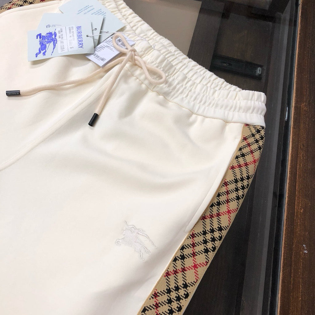 Check Side Stripe Drawstring Shorts