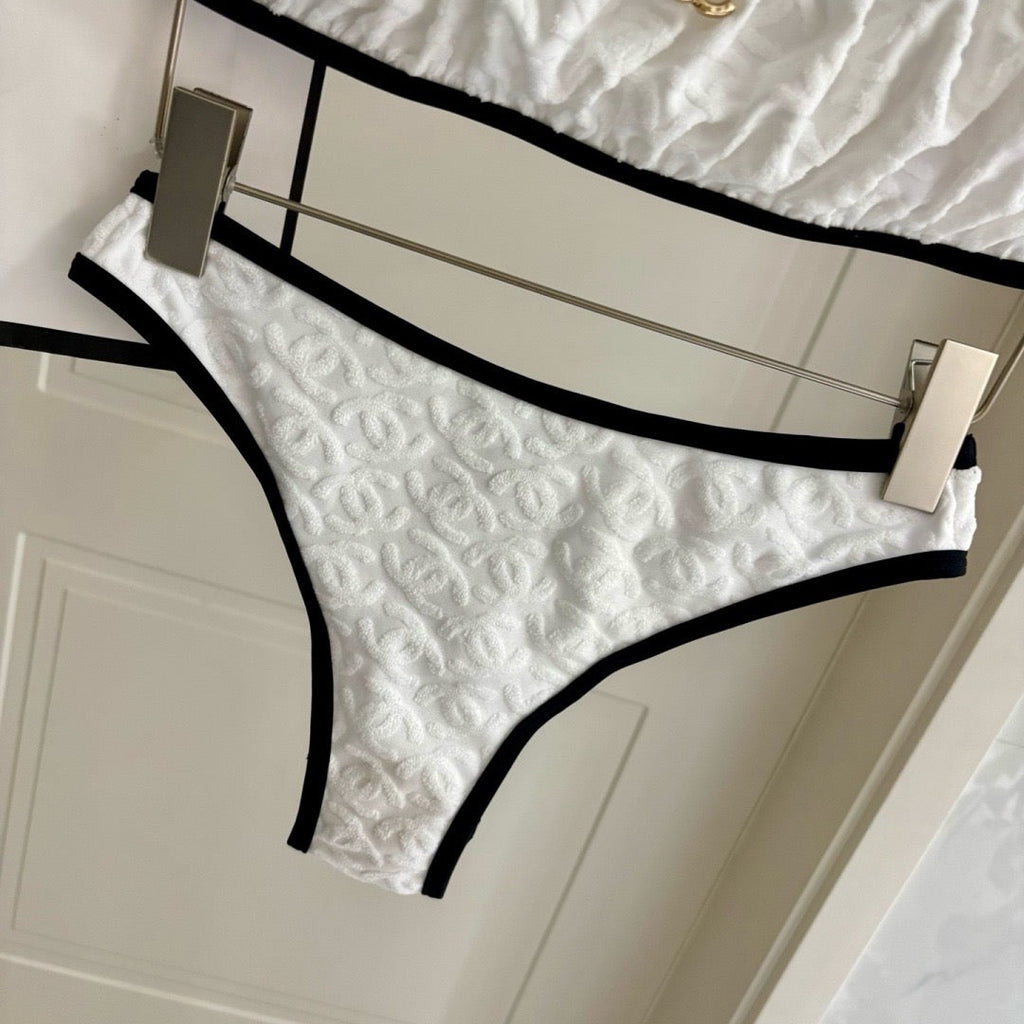 Contrast Trim Bikini Set