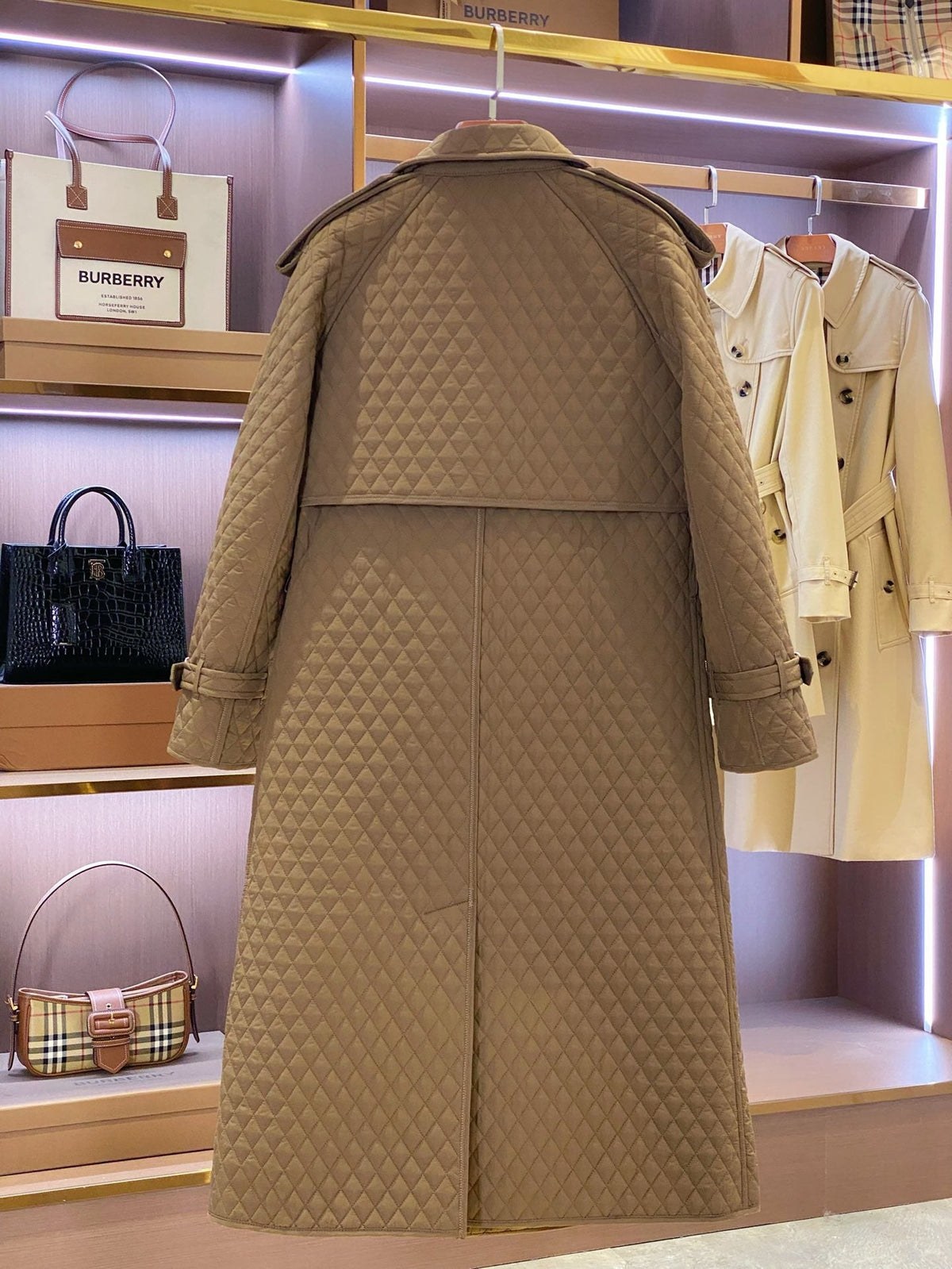 Quilted Trench Coat