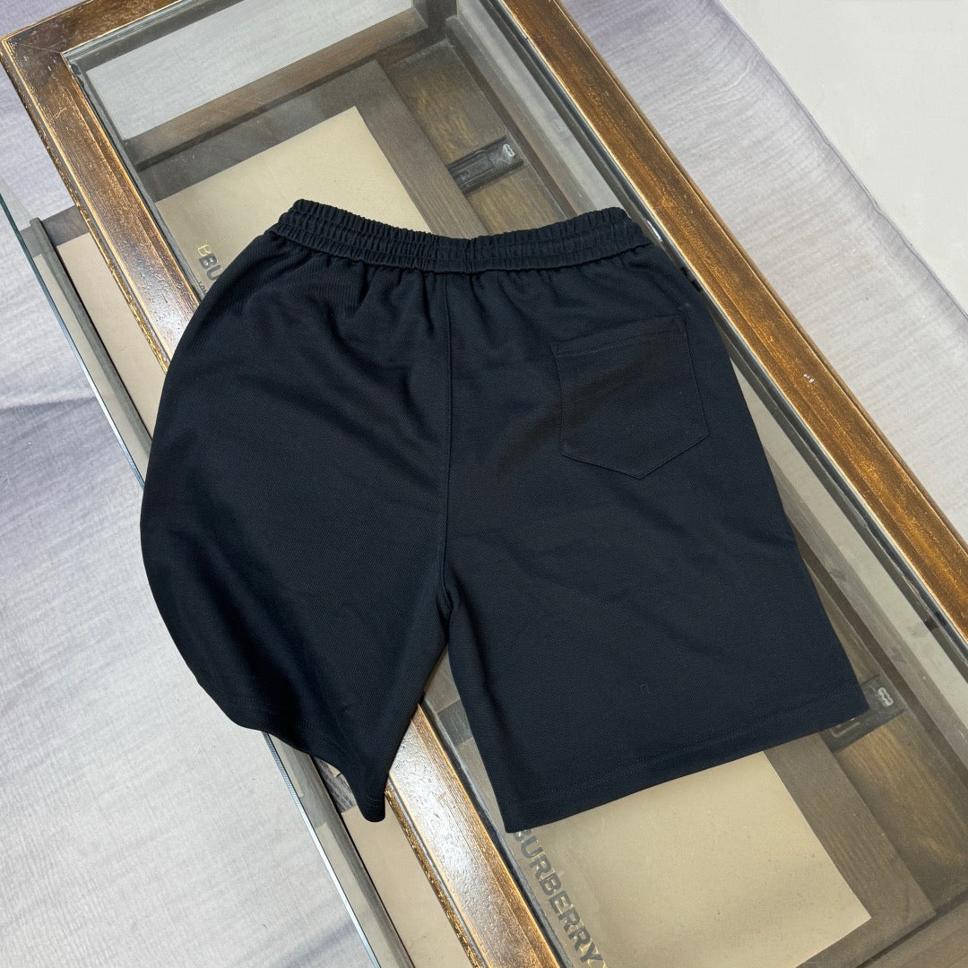 Oblique Side Stripe Drawstring Shorts