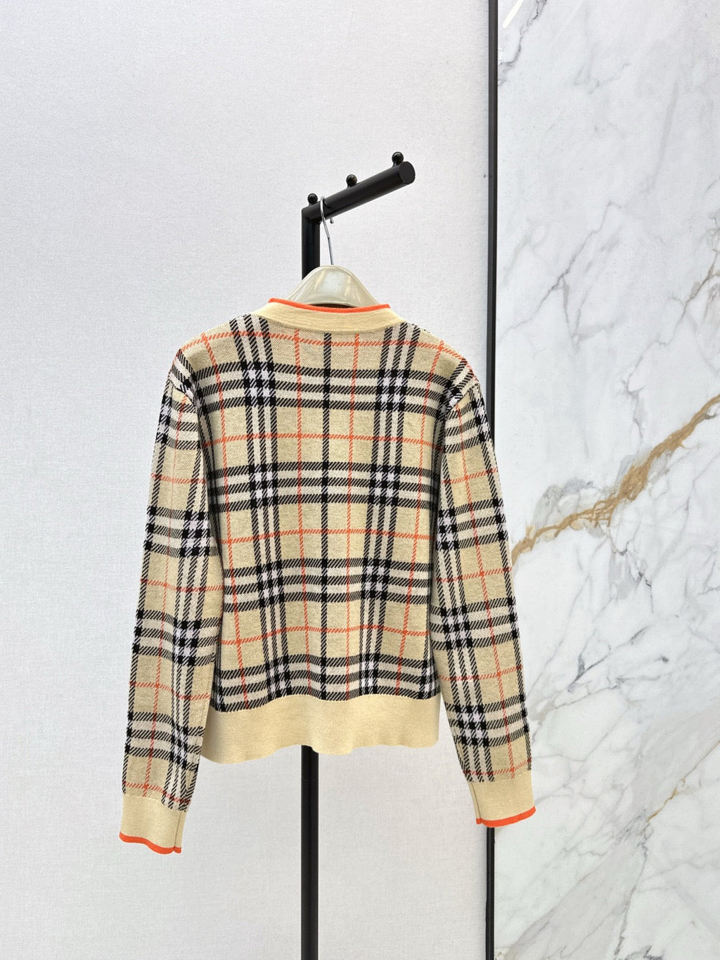 Vintage Check Jacquard Cardigan