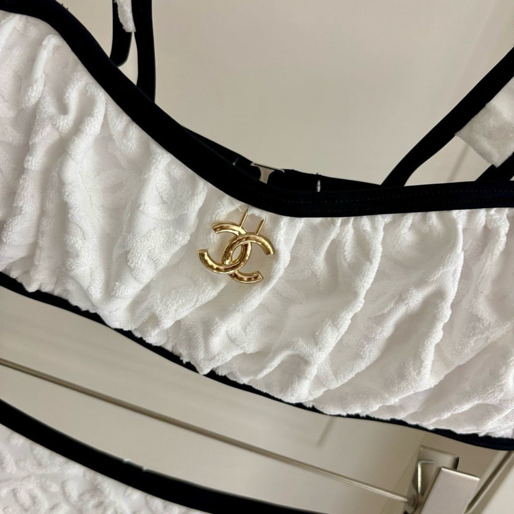 Contrast Trim Bikini Set
