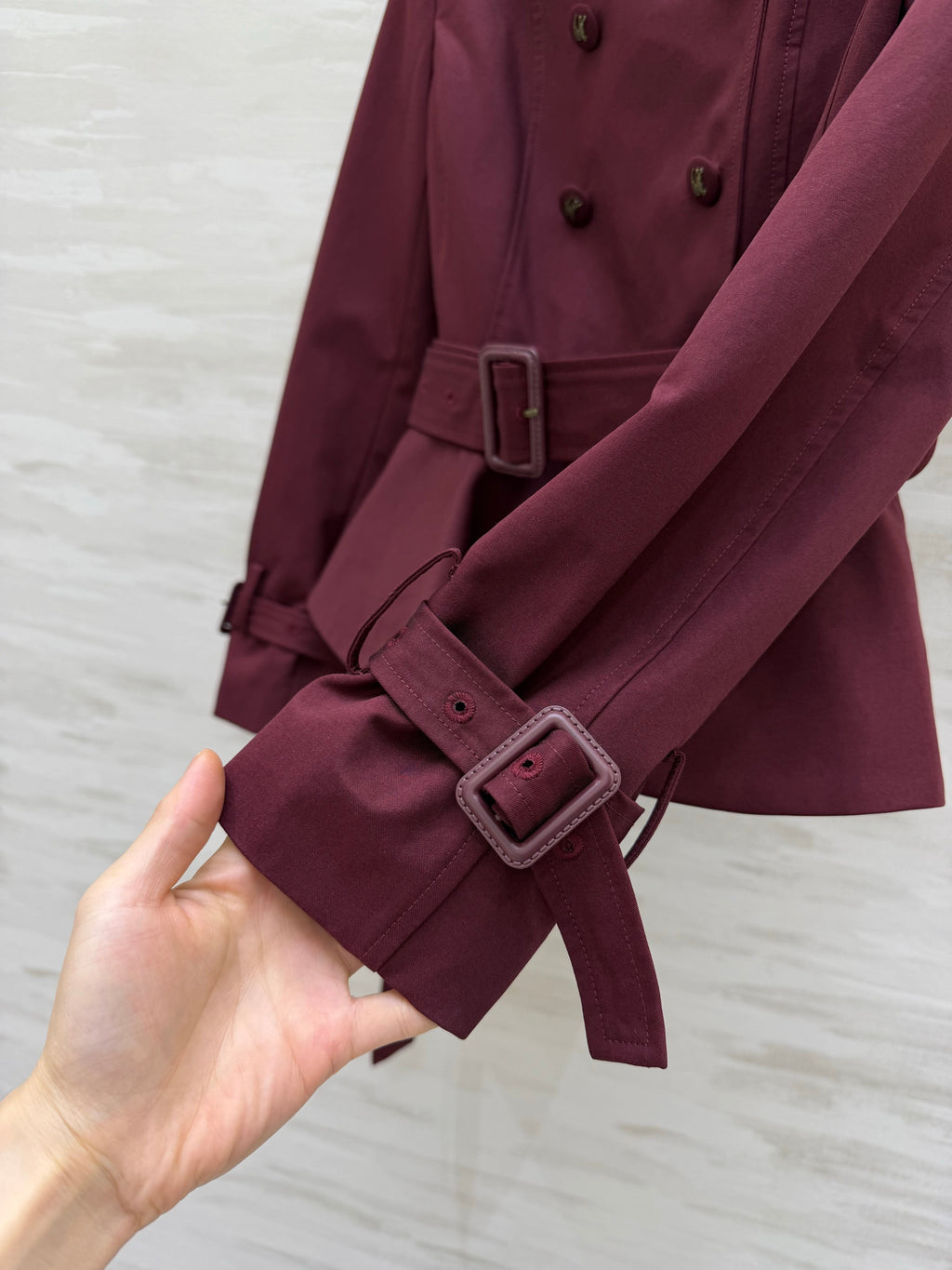 Short Peplum Trench Coat