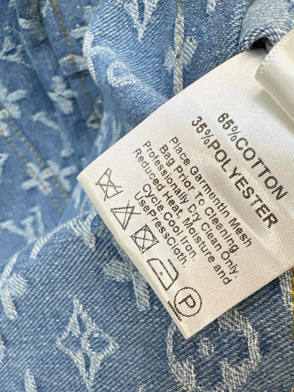 Monogram Denim Sleeveless Shift Dress