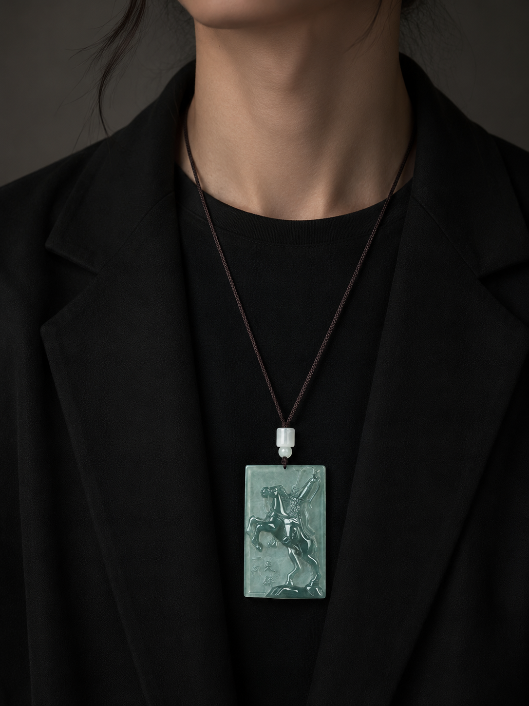 Genghis Khan Ice Jade Pendant-Courage & Success