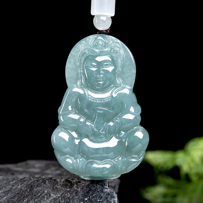 Guan Yin Buddha Jade Pendant-Compassion & Serenity