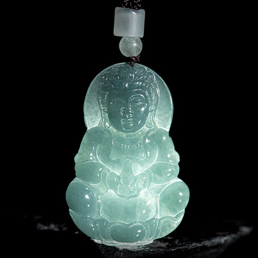 Guan Yin Buddha Jade Pendant-Compassion & Serenity