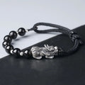 Pixiu Bracelet-Black Obsidian Stone Beads