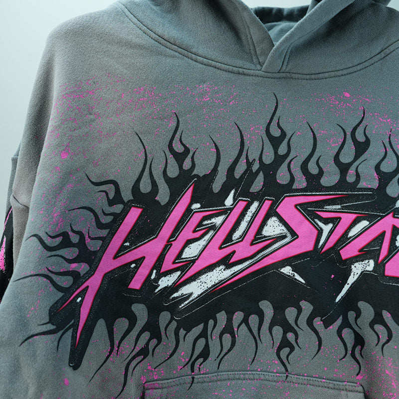 Hellstar Future Flame Hoodie Grey