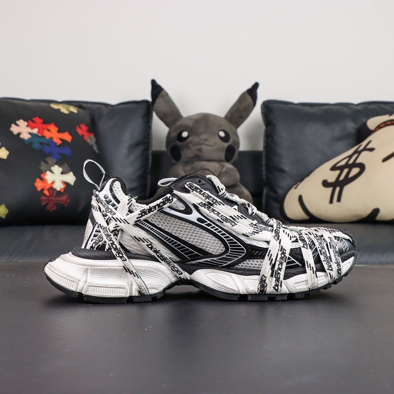 Balenciaga Track Sneaker - White/Black Logo Print