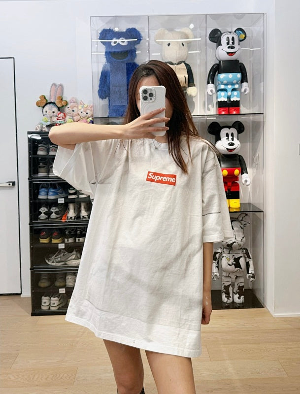Supreme T-Shirt - White/Gray/Red